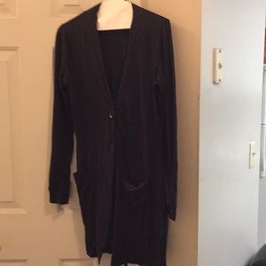 Long grey thin cotton sweater